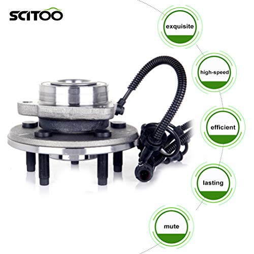 Scitoo 515050 X 2Wheel Bearing Kit 2003-2005 For Explorer For Lincoln Aviator Mountaineer 5 Lugs With Abs Front Hub Bearing Assembly #TOP1