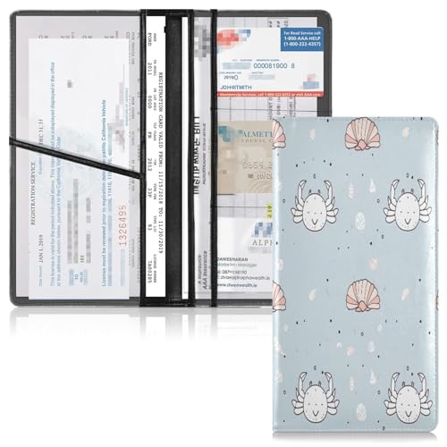 Organizador de documentos para auto cuero miniatura 2