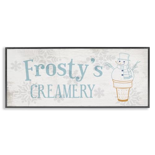 Frosty Creamery Winter Ice Cream, 10 x 24 Inch Framed Giclée Print