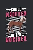  Noriker Notizbuch: Coole Mädchen reiten Noriker Pferd Pferdespruch / 6x9 Zoll / 120 karierte Seiten Seiten