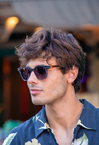 Óculos de Sol Quadrado Premium Maya Olinda + Case (Cinza Onça)