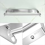 QWORK® Dual-purpose Kitchen Paper Towel Holder, 304 Stainless Steel Drilling/Self Adhesive Versatile Towel Holder, for Kitchen Bathroom - Image 2