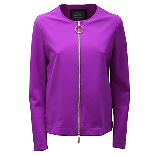 Giacca Donna Purple en tissu scuba : veste violette zippée pour femme 2850AD