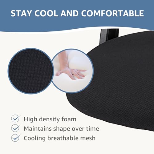 Image of DUMOS Ergonomic Office Chair - High Back Mesh Computer Chair with Lumbar Support, Headrest, Flip-up Arms, and Swivel Wheels - Comfortable Gaming & Desk Chair for Home Bedroom Office,Black