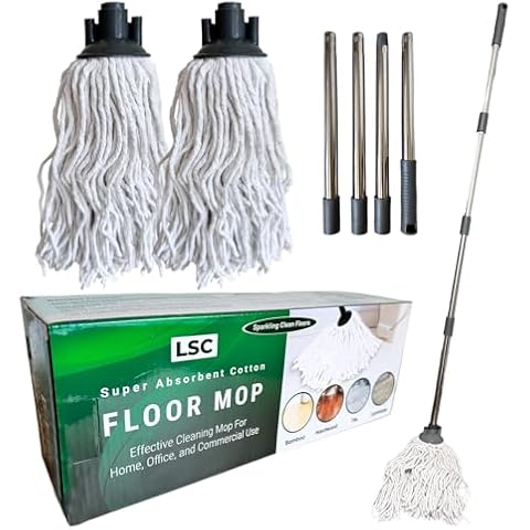 LSC Cotton Floor Mop with Extra Heads Cover