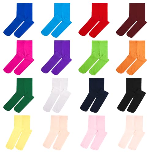 Image of 2 Pack Girls Tights Dance Tights Ballet Girls School uniform Footed Leggings Stockings for Kids 1-13 Years