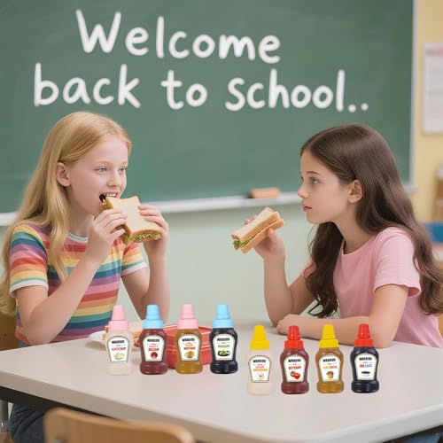 Mini bouteilles souples de 40 ml transparentes avec couvercles étanches pour sauces - 5