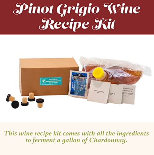 Image of Craft A Brew - Pinot Grigio Wine Recipe Kit - 1 Gallon - Ingredients for Home Brewing Wine - Wine Making Ingredients and Supplies