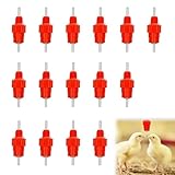 15 pcs Buveurs Automatiques,Eau Mamelons Abreuvoirs,Abreuvoir de Volaille,Automatique Tétine Abreuvoir Poule Volaille,Poulet Canard Poule Distributeur d'eau,pour Poulet Canard oie caille volaille