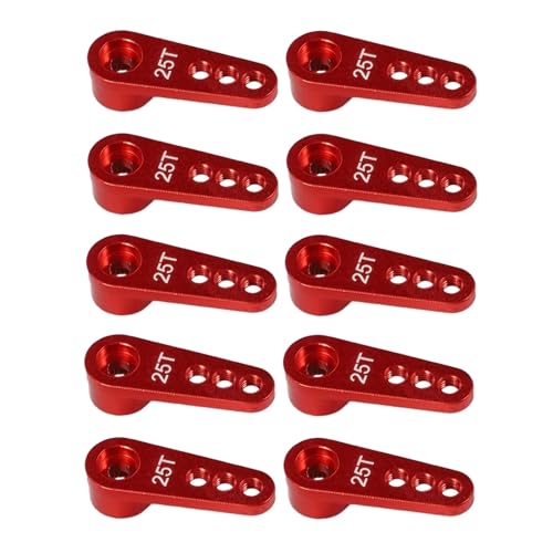Palonnier servo 25T alu rouge 28.5mm pour réparer la direction de crawler RC axial