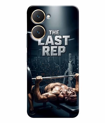 Image of Last Rep Gym Motivation Quotes Printed Hard Back Case Cover & Compatible for Vivo Y18 4G / Y18E / Y03 4G / T3 Lite (Multicolor) - D1808
