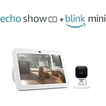 Echo Show 8 3rd Gen, 2023 release with Blink Mini | Glacier White