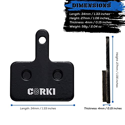 Corki DP-B01S 2 Pairs Resin Bike Disc Brake Pads thumb #1