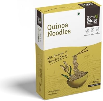 Some More Hakka Noodles | Delicious and Nutritious Noodles with Goodness of sprouted grains | Low Fat and High Fiber | Perfect for Healthy Meals and Snacks | 190g (Quinao Hakka Noodles)…