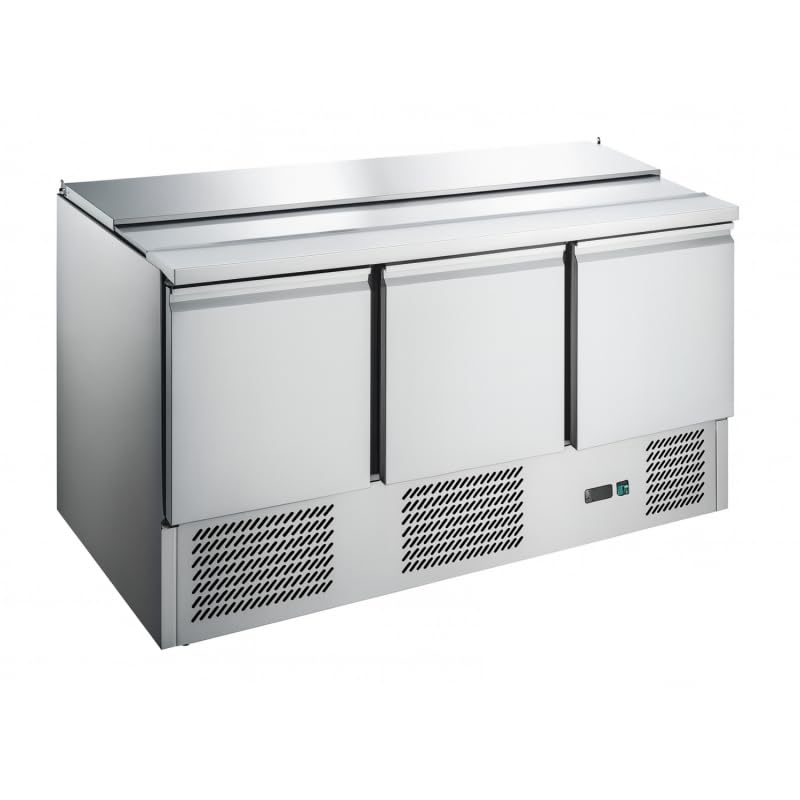 Genérico Saladette Refrigerado 3 Puertas Plan Telescópico - 368 L - GN 1/1 - Frío Ventilado - R290