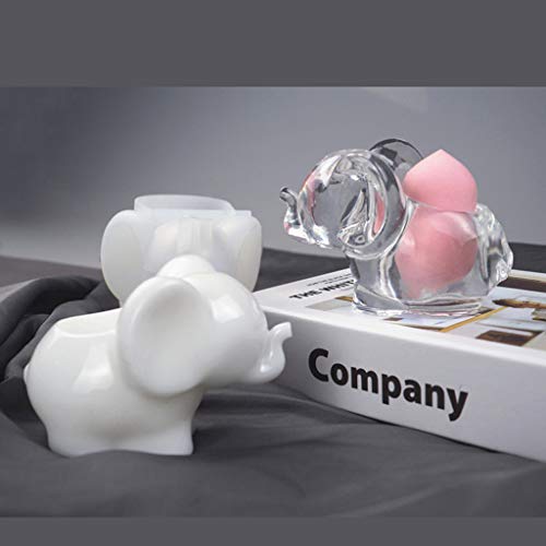 Diarypiece Makup Egg Elephant Holder Display Resin Mold, Storage Tray Box Mold #TOP7
