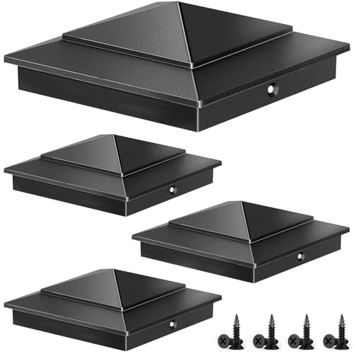 Toscoco Robuste Aluminium-Pfostenkappen für 14 x 14 cm, Holz, Zedernholz, Korridore, Briefkasten, Deck-Zaunpfosten, langlebig und unzerbrechlich, wasserdicht, für den Außenbereich, 15,2 x 15,2 cm