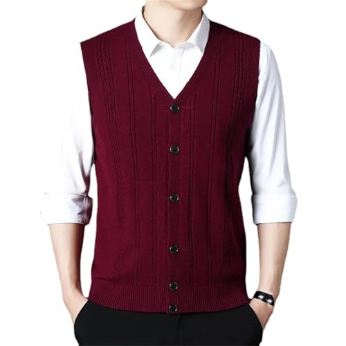 Men's Pullover Sleeveless Vest Spring Warm Thick V-Neck Slim Fashion Sweaters Knitted Retro Argyle Casual Wool Tank2