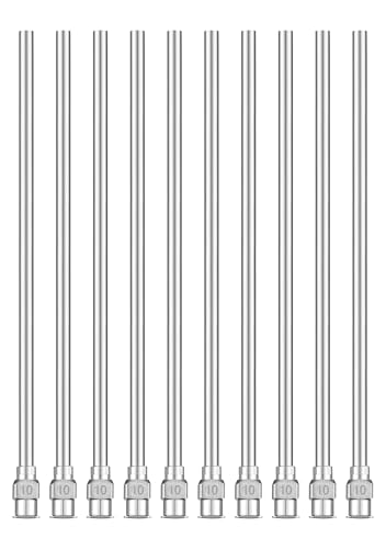 10 Pcs Blunt Tip Dispensing Needles 4 Inch, 10 Gauge Stainless Steel Blunt Needles for Industrial Syringe, High Precision & Long-Lasting Fluid Applicator