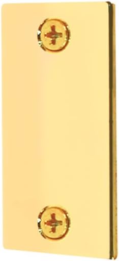 Prime-Line U 9497 Steel Door Edge Hole Filler Plate, 1-1/8 In. by 2-1/4 In. , Brass Finish (Single Pack)