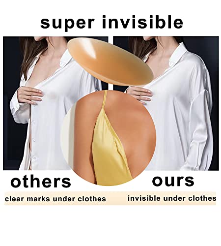 Image of PRETTYWELL Nipple Covers - Waterproof Silicone Nipple Pasties for Women - Reusable Sticky Breast Petals with Case