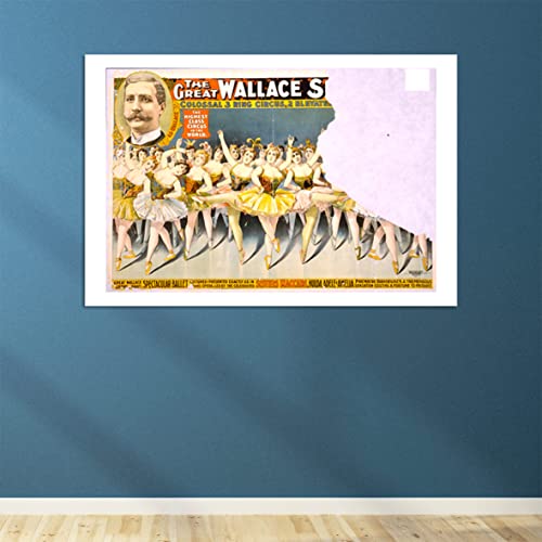 Affiche de cirque vintage The Great Wallace Shows impression publicitaire de ballet grand format - 4