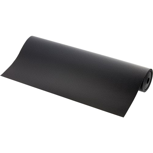 GTV - Alfombrilla Antideslizante para Cajones y Estantes de Nevera, Rollo Alfombrilla Armario, Protector Cajones Cocina, Antideslizante Alfombrilla Cajones Cocina - Negra, 48 x 500 cm