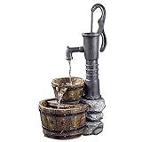 Old Fashioned Pump Water Fountain,Gray