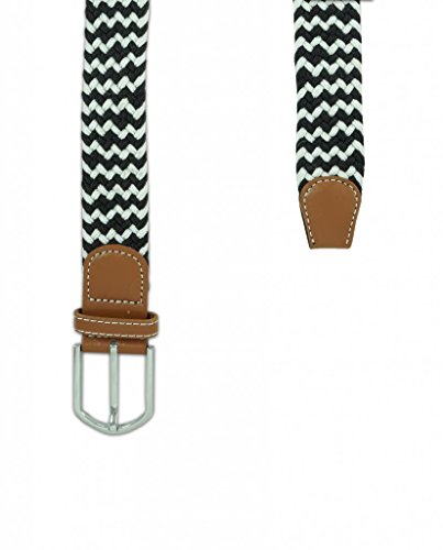 Image of The Tie Hub Unisex Stretchable Woven Fabric Belt | Adjustable, Hole-Free Design | Fits Up to 40 Inches Waist