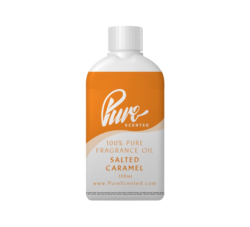 Salted Caramel Fragrance Oil - 100ml Suitable for Candles, Wax Melts, Cosmetics, Diffusers, Soap