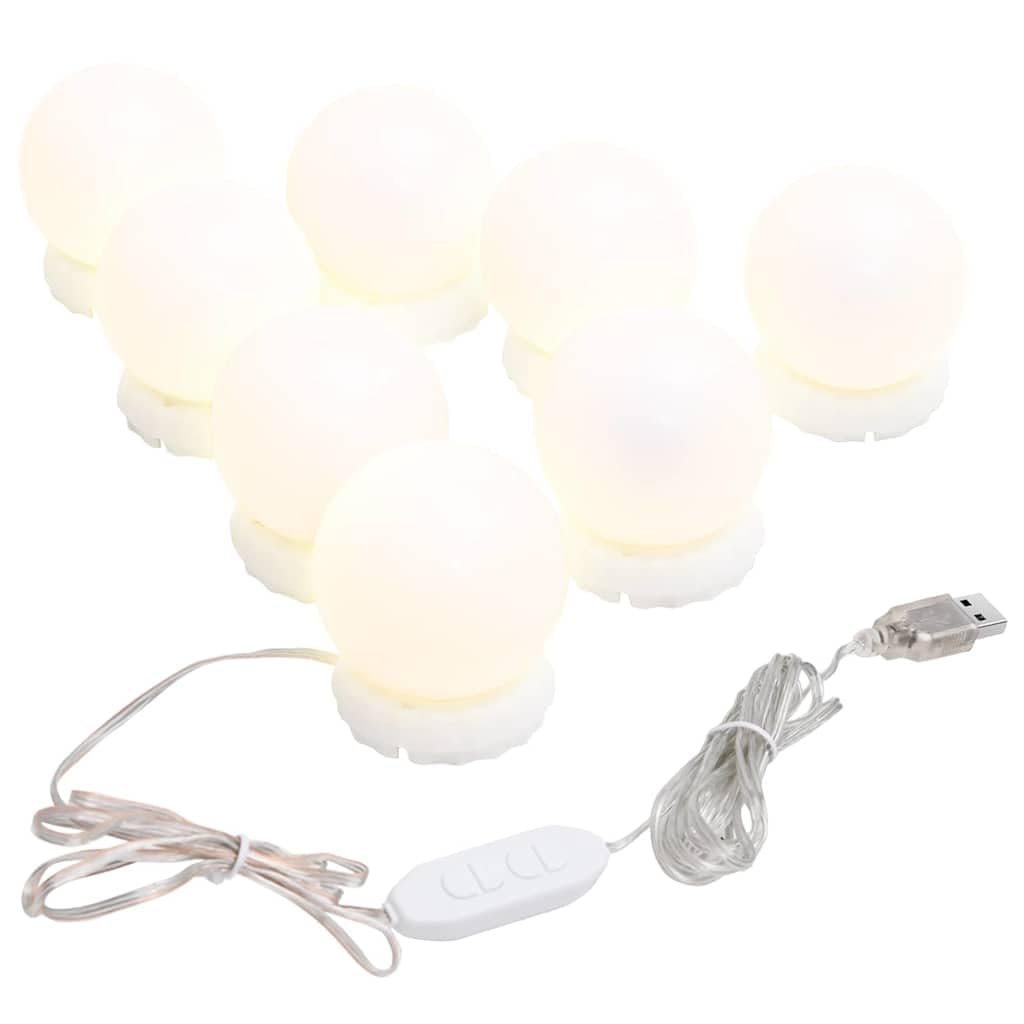 vidaXL Espejo de Pared sin Marco con Luces LED Pasillo Entrada Cuarto de Baño Ducha Aseo Colgante Decoración Habitación Salón Rectangular de Vidrio