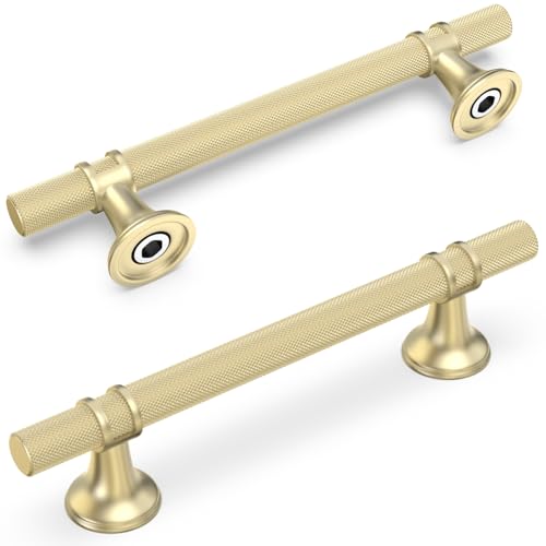 KOMOTIA 10 Pack 5 Inch Brushed Gold Kitchen Cabinet Handles - image 1