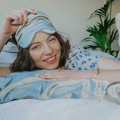SMUG Grey Satin Pillow Case, Gray - Image 4