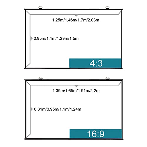 Pantalla para proyector enrollable portátil 60inch 4:3 miniatura 7