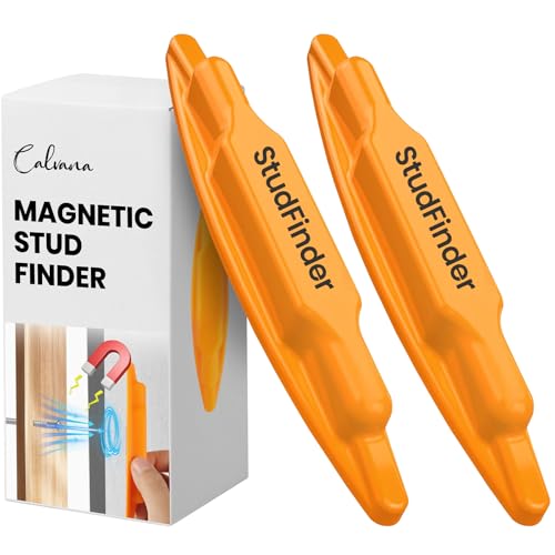 (2-Pack) Calvana Magnetic Stud Finder Wall Scanner Stud Finder Magnet Wall Detector Scanner Compatible with All Drywall Construction No Batteries Required Wall-Friendly ConstructionEasy to Use
