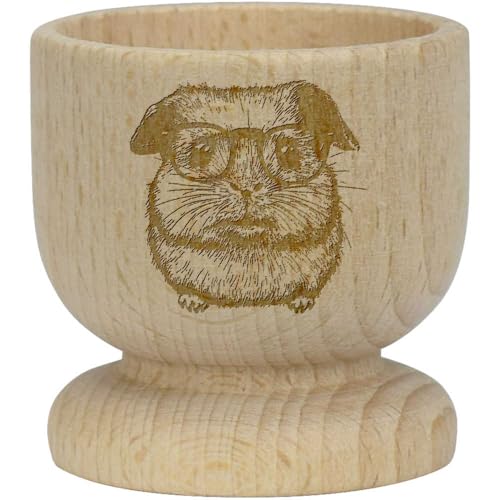 'Guinea Pig Wearing Glasses' Wooden Egg Cup (EC00028085)