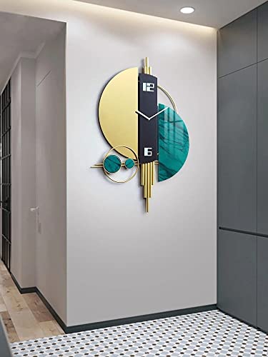 Reloj de pared analógico de metal silencioso 60x90 cm miniatura 6