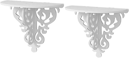 Cabilock Estantes flotantes de pared, 2 soportes para macetas montados en la pared, estantes para colgar en la pared, estantes para macetas de