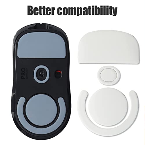 Jomkiz Replacement Mouse Skates Feet For Logitech G Pro X Superlight Mouse Glide/Skates Feet Replacement Ptfe White Professional Mouse Glider Pads Kit(2 Pieces) #TOP4