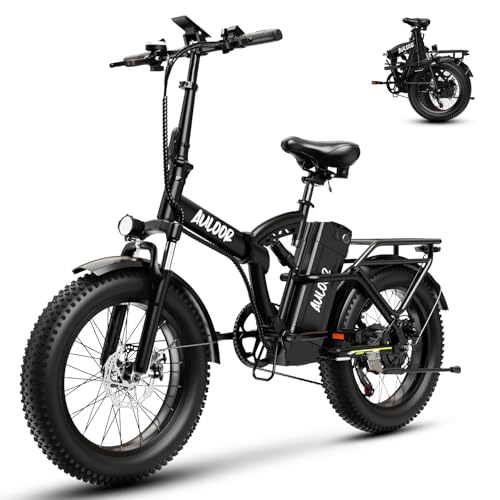 Image of 1000W Folding Electric Bike,48V 20AH Removable Battery E Bike,80 Miles Max Range Electric Bike for Adults,20 inch Fat Tire Foldable ebike,Adult Electric Bicycle for Commute Beach Snow