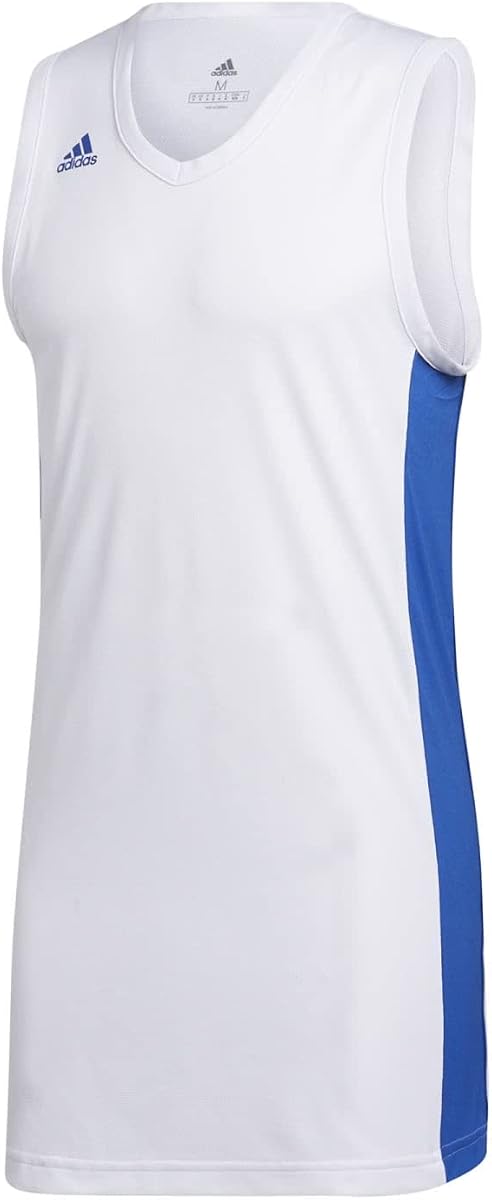 adidas NXT PRM Game Jersey – Men’s Basketball Tank Top with Breathable Mesh Design (US, Alpha, Small, Regular, Regular, White/Blue)