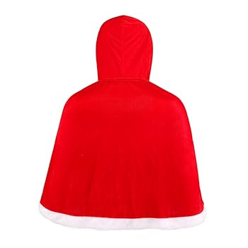 Amazon.co.jp: [LONTG] サンタコスプレ 赤マント フード付き