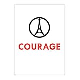 Kartenkaufrausch 4 Paris Peace Courage DIN A5 Grundschul Hefte mit Eiffelturm, Kontrastlineatur 2