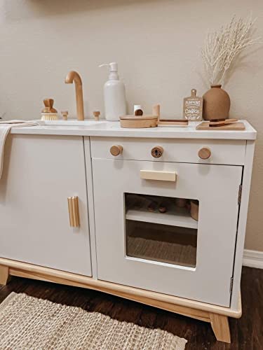 Vintage Wooden Play Kitchen For Kids - Montessori Kitchen - Kids Kitchen - Toy Kitchen - Toddler Kitchen Playset By Be Mindful #TOP7