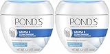 Pond's Crema S Nourishing Face Moisturizer for Women, Skin Care Facial Moisturizer Cream for Dry to Very Dry Skin, Nourishes for up to 24 hours 14.1 oz (Pack of 2)