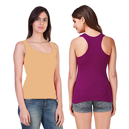 Image of Camisole Tank Top Vest Racerback Sando Camis for Women, Girls (Pack of 2)