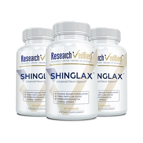 Research Verified Shinglax - Lemon Balm Proteolytic Enzymes Mushroom Complex Vitamin B Complex Oregano Zinc - GMO Free Made in USA - 60 Capsules (Pack of 3)