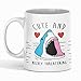LookHUMAN Cute And Mildly Threatening Shark White 11 Ounce Ceramic Coffee Mug