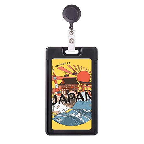 Étui rétractable pour badge japonais traditionnel idéal pour le bureau et transports