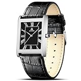 LN LENQIN Reloj Hombre Cuarzo para Hombres 30M Impermeable A Prueba de Agua Reloj de Pulsera de Cuero de diseño Retro AnalóGica Relojes De Negocios Casual Moda Relojes de Pulsera para Regalo Padre